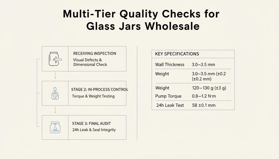 Multi-Tier Quality Checks For Glass Jars Wholesale