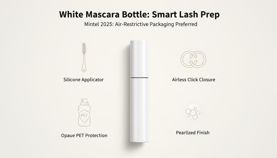 How Does A White Mascara Bottle Prep Lashes?