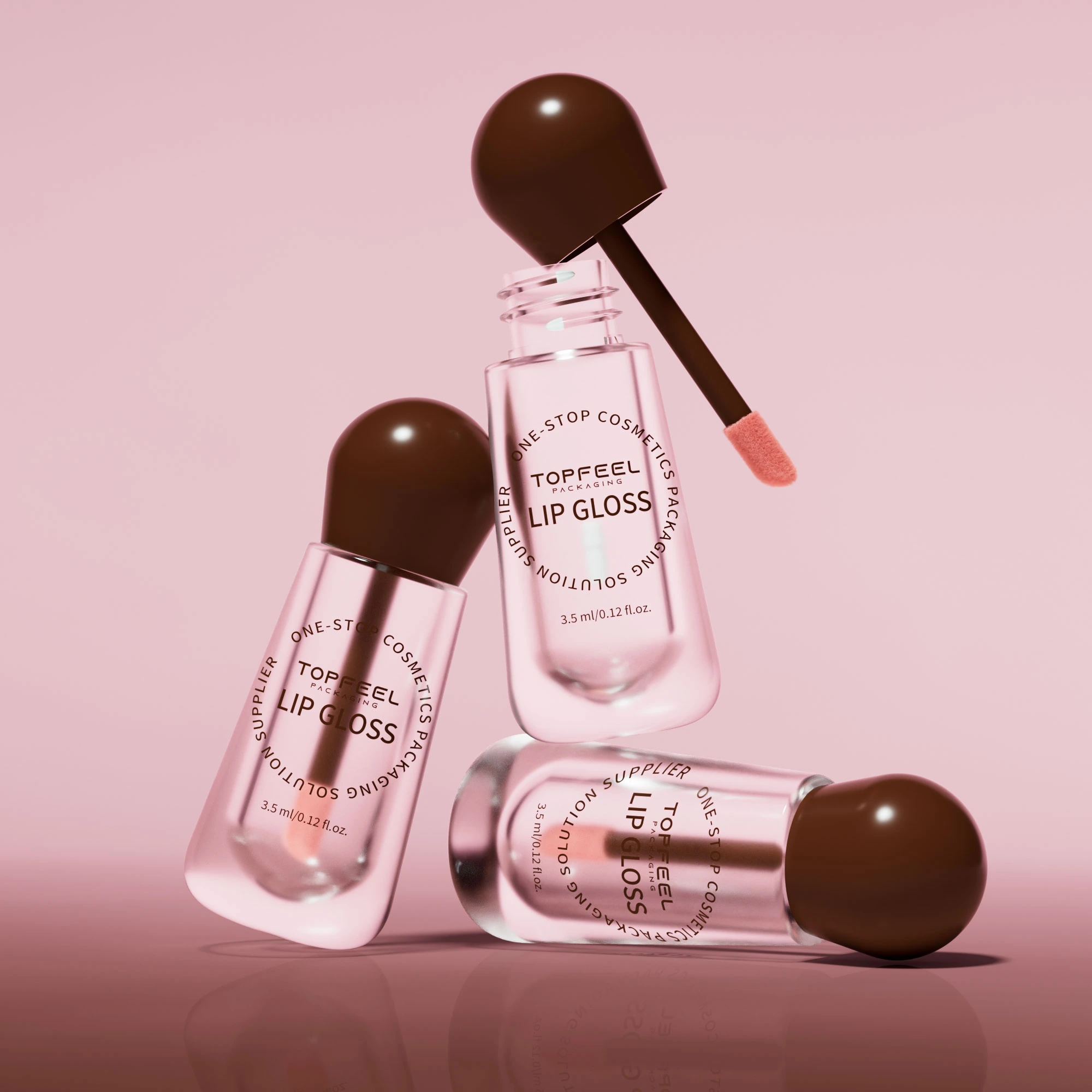 How to Choose Wholesale Lip Gloss Tubes by Material, Applicator, and Decoration插图1 MA-106 Frosted Lip Gloss Tube with Dome Cap Applicator 1