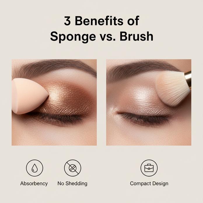 Eyeshadow Sponge Applicator: Are They Actually Better Than Brushes?插图1 3 Benefits Of Sponge Vs. Brush