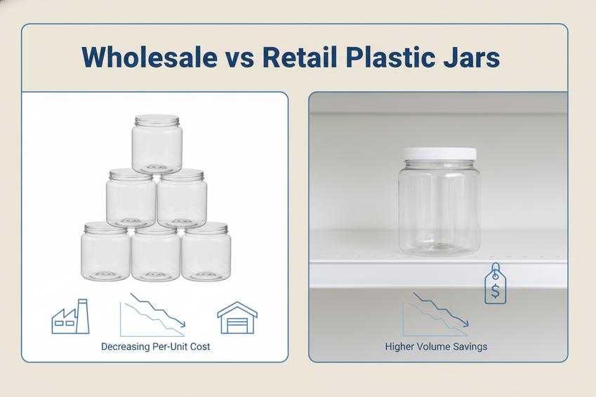 Trova barattoli di plastica di qualità all'ingrosso vicino a me oggi插图2 Jarri di Plastica all'Ingrosso Vs. Retail: Quale è Più Economico?