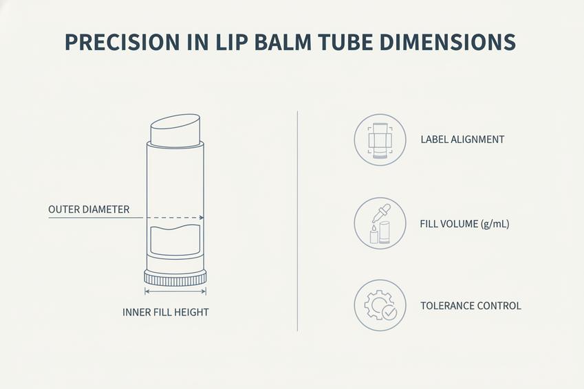 Comment mesurer les dimensions des tubes de baume à lèvres pour un étiquetage personnalisé ?插图 Pourquoi des mesures précises sont importantes pour les dimensions des tubes de baume à lèvres