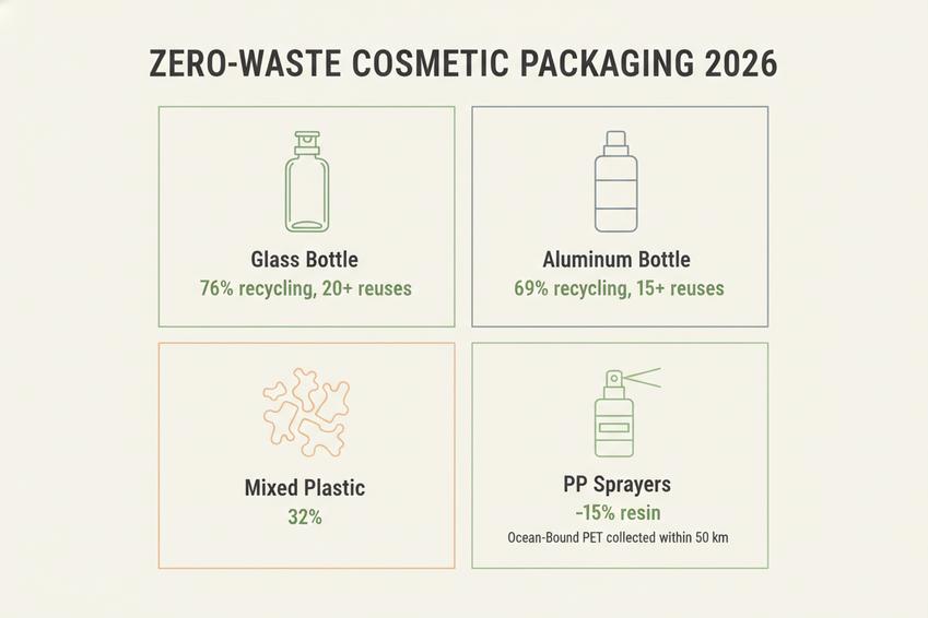 Sustainable Innovation: Le meilleur emballage cosmétique pour 2026插图 Les innovations de 2026 propulsent le meilleur emballage cosmétique vers le zéro déchet