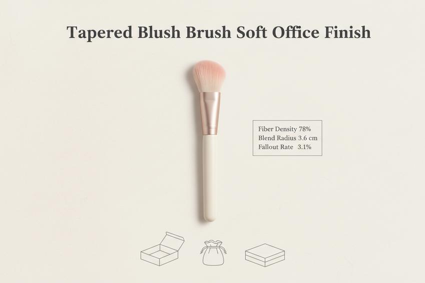 Tapered Blush Brush vs. Angled: Which One Is Right for You?插图2 Daily Office Look: Tapered For Soft Finish