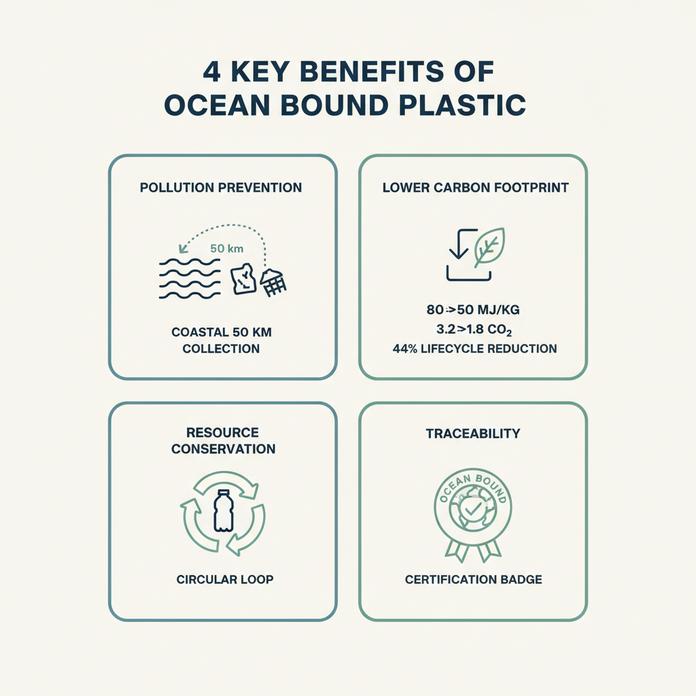 What is Ocean Bound Plastic插图2 4 Key Benefits of Ocean Bound Plastic