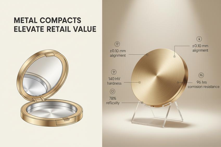 Why a Metal Makeup Compact Is the Sustainable Choice You Need插图3 Scenario: Retail Display—Metal Compacts Boost Perceived Value