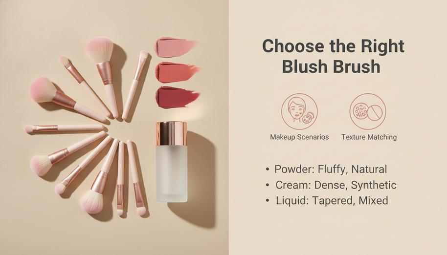 Are You Using the Wrong Blush Brush? Here Is the Difference插图2 Choose the right blush brush