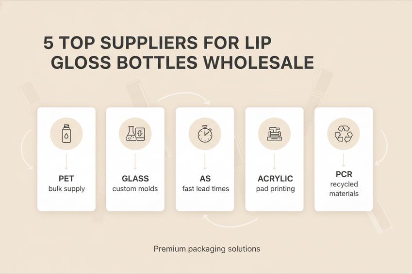 5 principaux fournisseurs de bouteilles de gloss à lèvres en gros