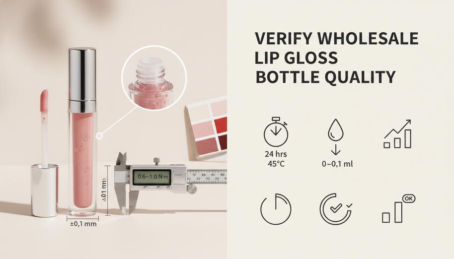 Comment vérifier la qualité des bouteilles de gloss à lèvres en gros ?