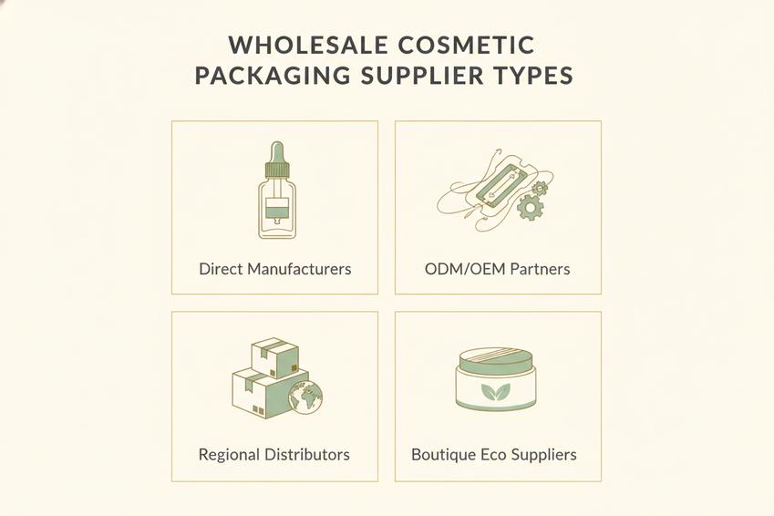 Tipos de Fornecedores de Embalagens de Cosméticos por Atacado