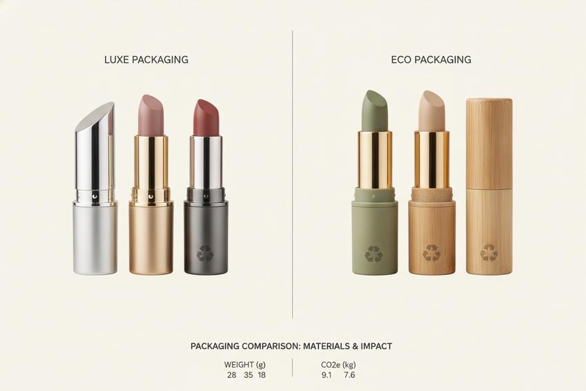 Luxe Vs. Eco: Confronto de Embalagens