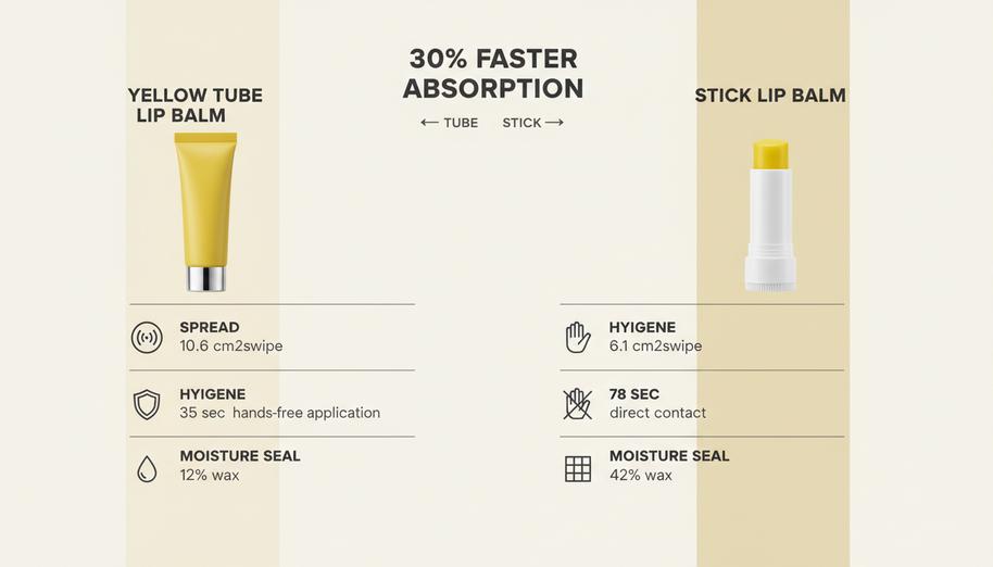 Lip Balm Yellow Tube Vs. Stick