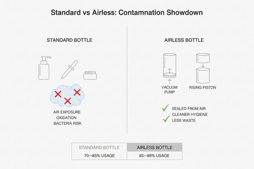 Standard Vs. Airless: Confronto de Contaminação