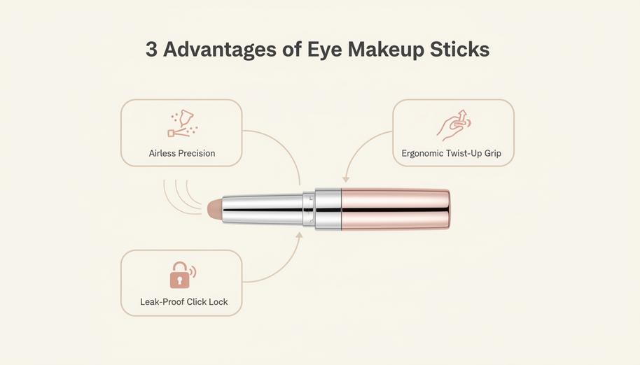 아이 메이크업 스틱이 파우더보다 가지는 3가지 장점