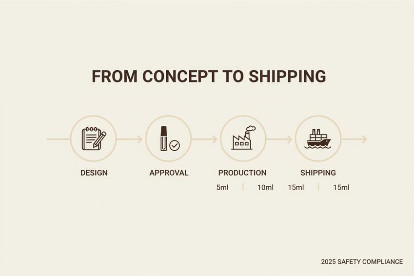 Timeline: Design, Approval, Production, Shipping