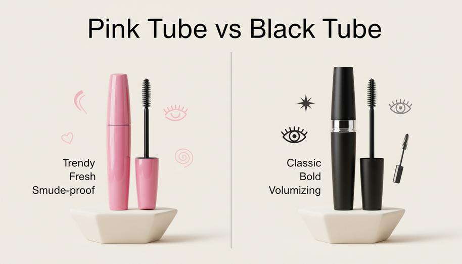 Pink Tube Mascara vs. Black Tube